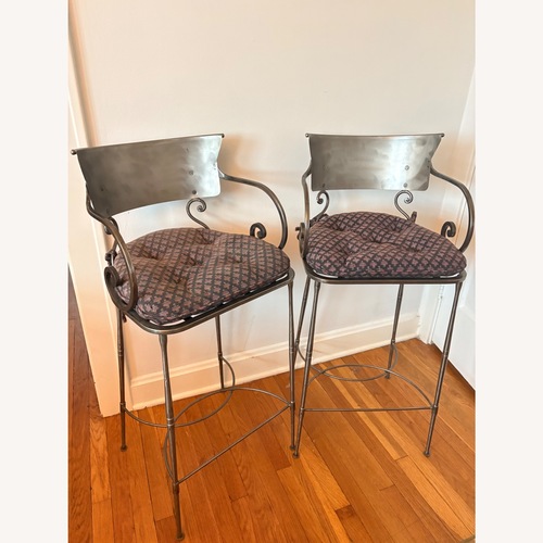 Used Vintage Forged Steel Scroll Counter Chairs for sale on AptDeco