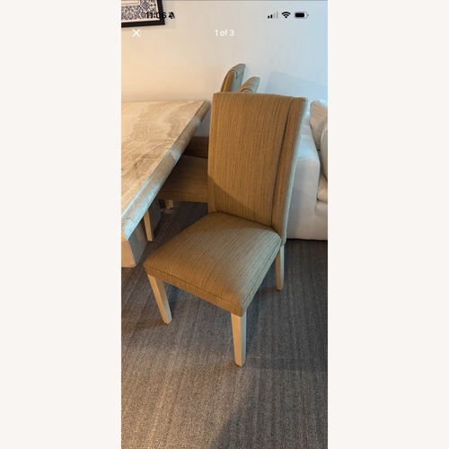 Used Light Brown Fabric Dining Chairs for sale on AptDeco