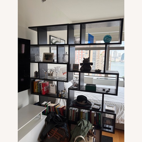Used Black Wood Bookcase for sale on AptDeco