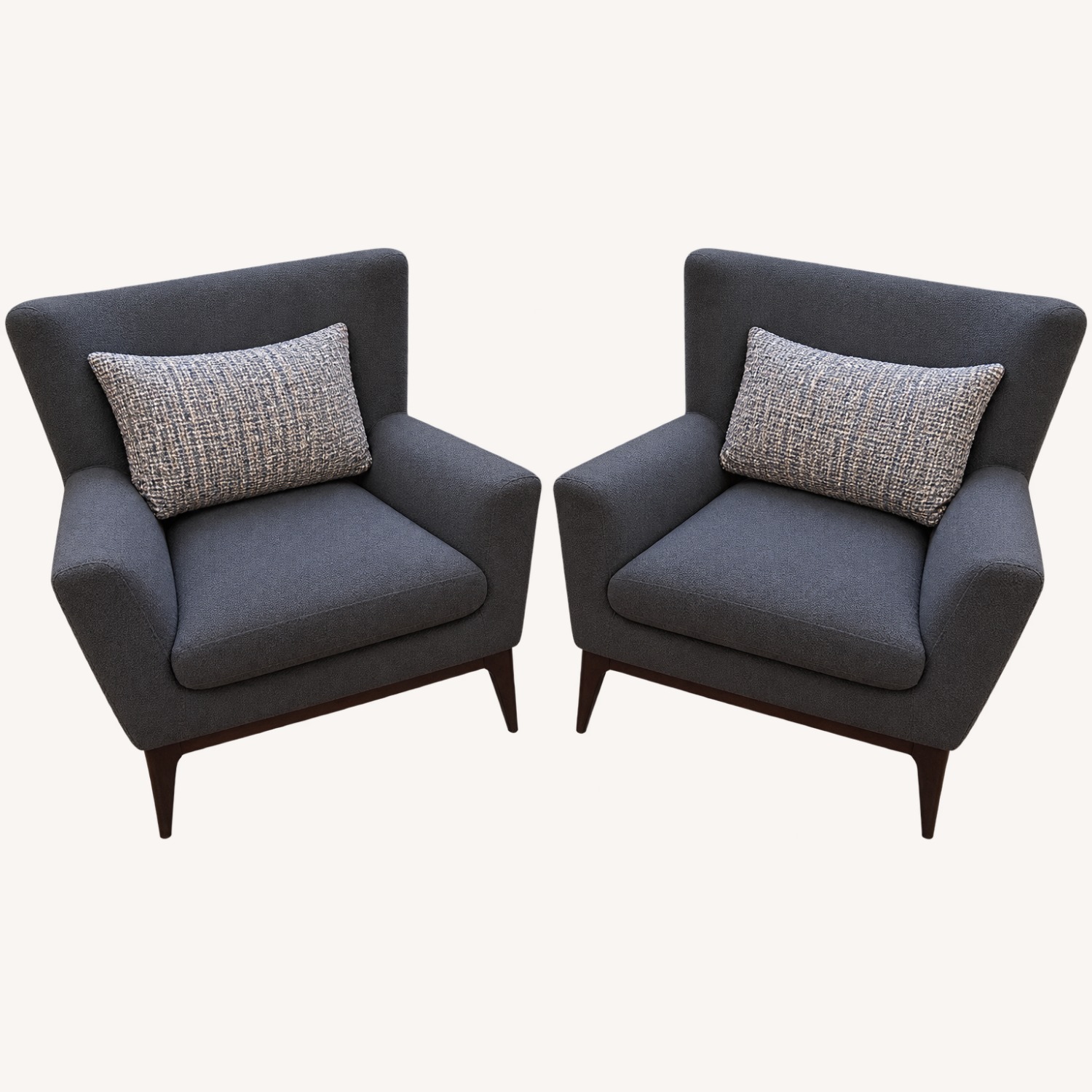 American Leather Dark Gray Fabric Accent Chairs - image-1