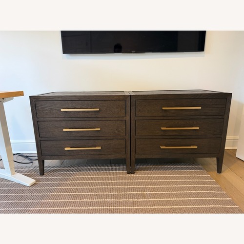 Used Restoration Hardware Dark Brown Nightstands 32" for sale on AptDeco