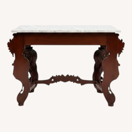 Used Cherry wood Entry Table W Mirror for sale on AptDeco