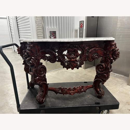 Used Cherry wood Entry Table W Mirror for sale on AptDeco