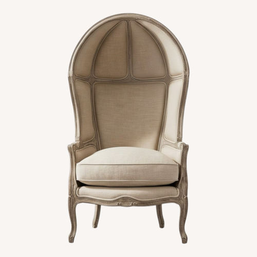 Used Restoration Hardware Natural Linen Accent Chair for sale on AptDeco