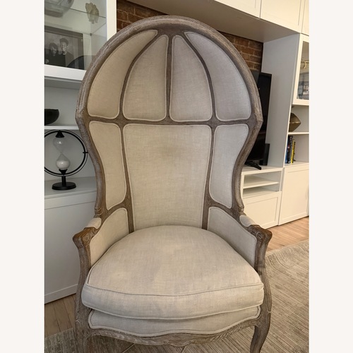Used Restoration Hardware Natural Linen Accent Chair for sale on AptDeco