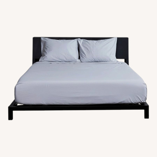 Used CB2 Alpine Gunmetal King Bed for sale on AptDeco