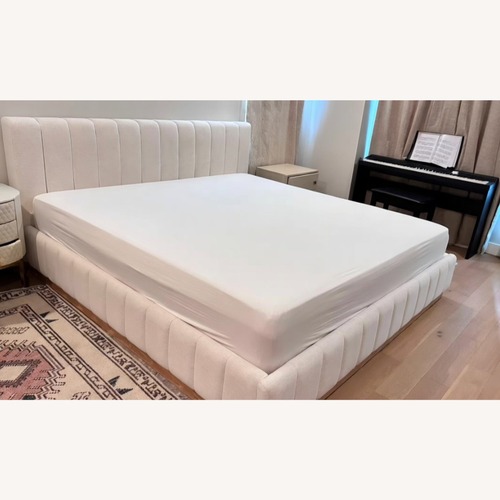 Used CB2 Forte White Bed King for sale on AptDeco