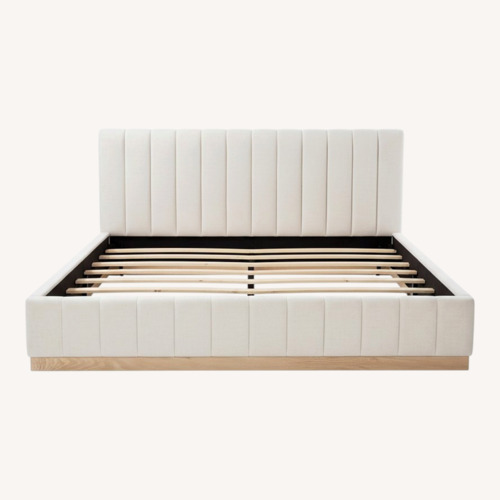 Used CB2 Forte White Bed King for sale on AptDeco