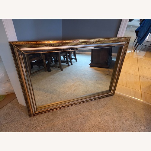 Used Gold Mirrored Glass Wall Mirror for sale on AptDeco