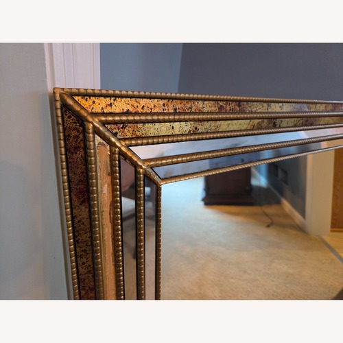 Used Gold Mirrored Glass Wall Mirror for sale on AptDeco