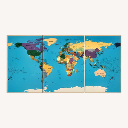 Used Canvas World Map for sale on AptDeco