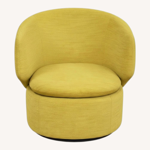 Used West Elm Yellow Crescent Swivel Chair for sale on AptDeco