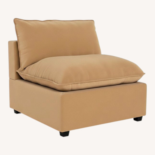 Used Albany Park Light Brown Velvet Accent Chair for sale on AptDeco