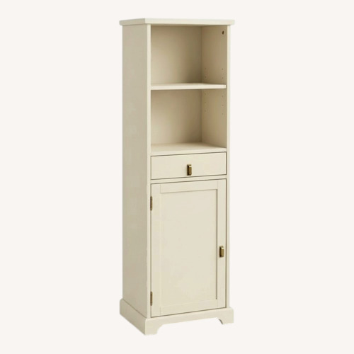 Used Pottery Barn Narrow Cream Display/Storage Unit for sale on AptDeco