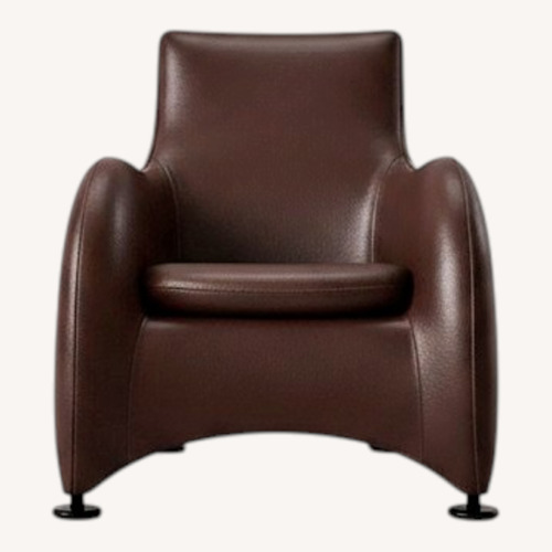 Used Montis Loge Leather Armchair and Ottoman for sale on AptDeco