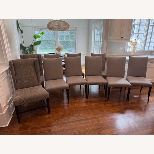 Used Jessica Charles Light Gray Wood Dining Chairs for sale on AptDeco