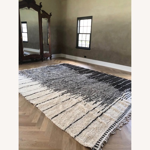 Used 9’ x 12’ Handmade Moroccan Beni Ourain Wool Rug for sale on AptDeco