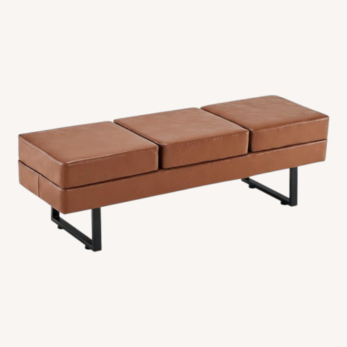 Used Amazon Faux Leather Bench for sale on AptDeco
