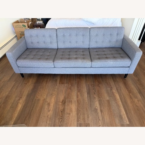 Used EQ3 Slate Blue 3+ Seater Sofa Mid-Century Modern for sale on AptDeco