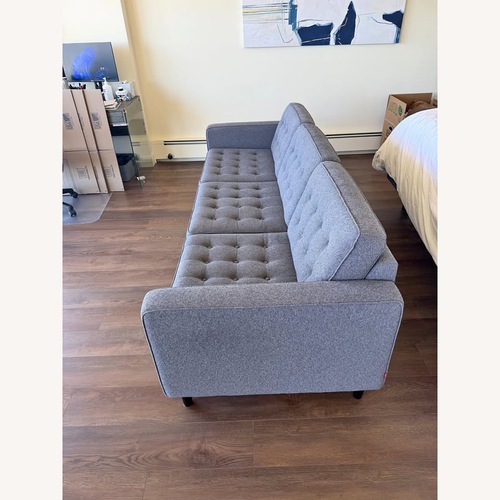 Used EQ3 Slate Blue 3+ Seater Sofa Mid-Century Modern  for sale on AptDeco