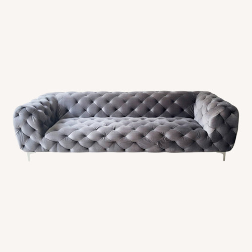 Used Dark Gray Velvet 3+ Seater Sofa for sale on AptDeco