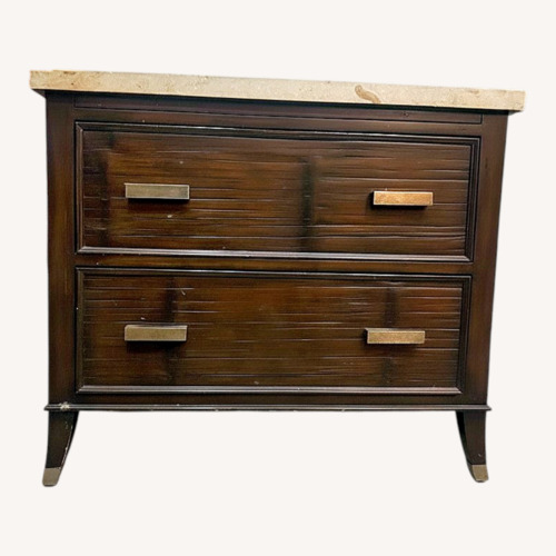 Used Vintage Marble Wood Dresser for sale on AptDeco