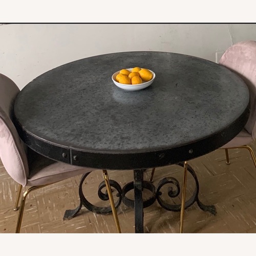 Used Restoration Hardware Belgian Trestle Round Table for sale on AptDeco