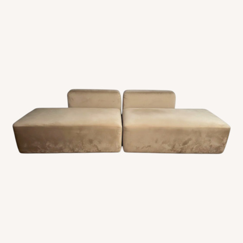 Used 2 Piece Sectional Velvet Sofa for sale on AptDeco