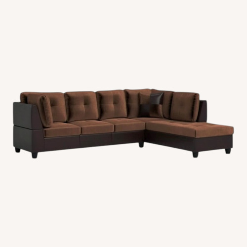 Used Burman 103.5" Faux Leather Sofa and Chaise for sale on AptDeco