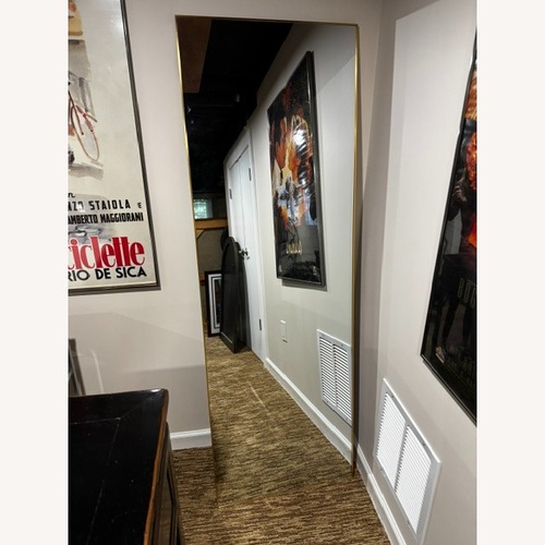 Used CB2 Infinity Modern Brass Full-Length Mirror for sale on AptDeco