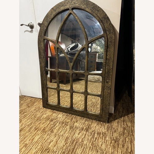 Used Pottery Barn Arched Door Glass Wall Mirror for sale on AptDeco