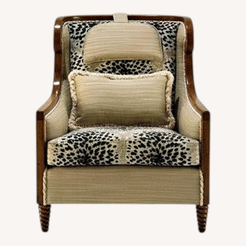 Used Francesco Molon Natural Fabric Accent Chair for sale on AptDeco