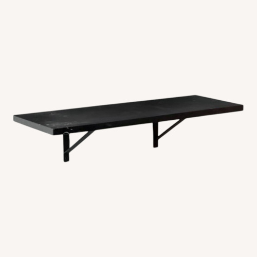 Used CB2 Black Marble Shelves 24" for sale on AptDeco