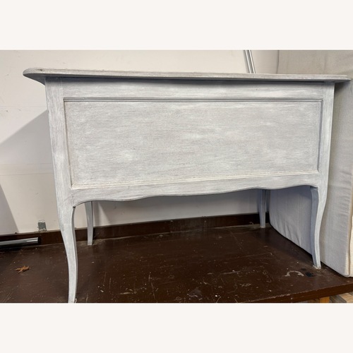Used Vintage/Antique Finds Light Gray Wood Desk for sale on AptDeco