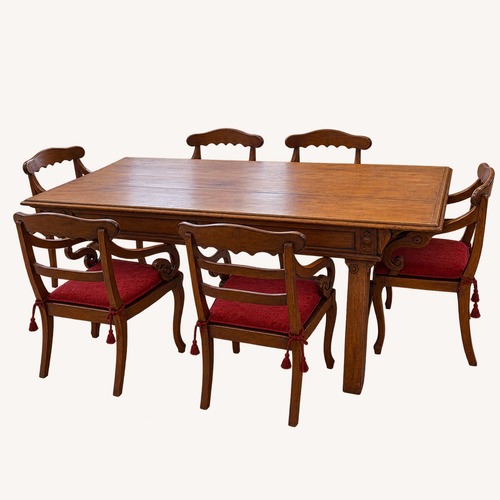 Used Vintage/Antique Finds Dark Brown Dining Table for sale on AptDeco