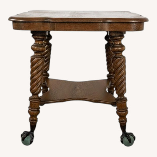 Used 20th Century Oak Barley Twist Side Table for sale on AptDeco