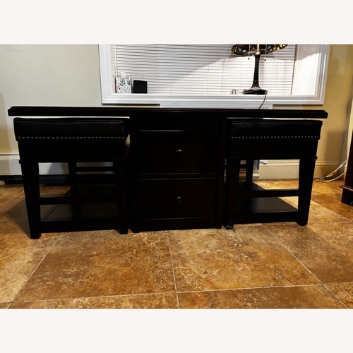 Used Coffee Table with Two Storage Benches for sale on AptDeco