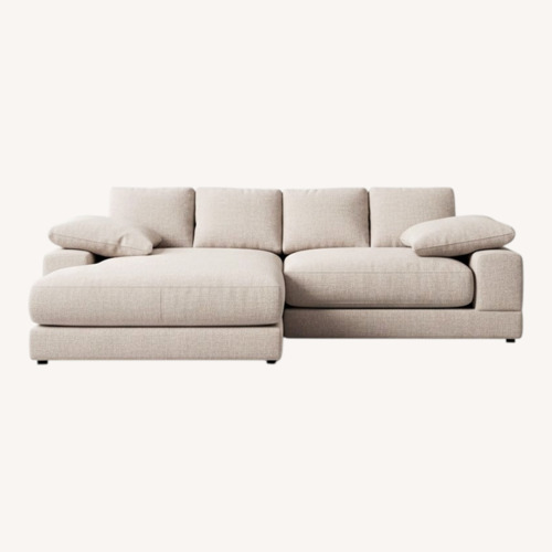 Used All Modern 2 Piece Sectional - Beige, Soft & Comfy for sale on AptDeco