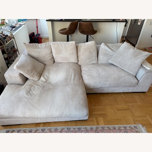 Used All Modern 2 Piece Sectional - Beige, Soft & Comfy for sale on AptDeco