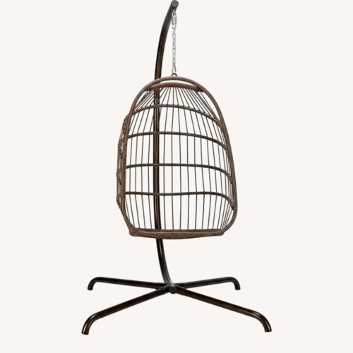 Used RADIATA Egg Chair with Stand, Wicker Egg Swing Chair for sale on AptDeco