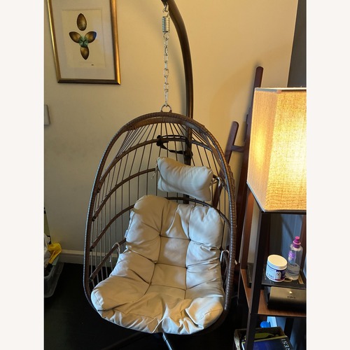 Used RADIATA Egg Chair with Stand, Wicker Egg Swing Chair for sale on AptDeco