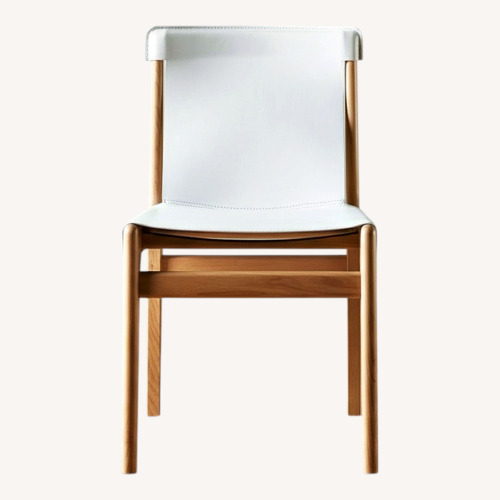 Used CB2 Burano White Dining Chairs (6) for sale on AptDeco