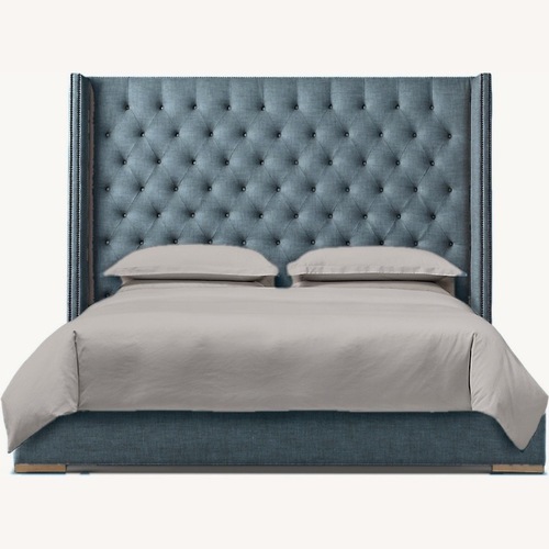 Used Adler Shelter Diamond-tufted Fabric Bed for sale on AptDeco