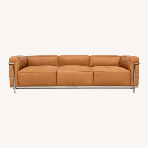 Used LC3 Sofa in Aniline Lether Light Brown for sale on AptDeco