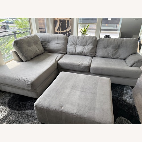 Used 2 Piece L Shaped Sectional with Ottoman for sale on AptDeco