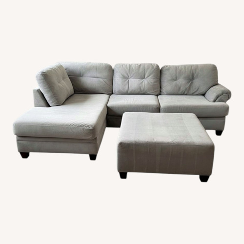Used 2 Piece L Shaped Sectional with Ottoman for sale on AptDeco