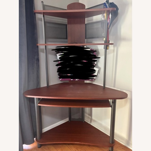 Used Dark Brown Wood Desk for sale on AptDeco