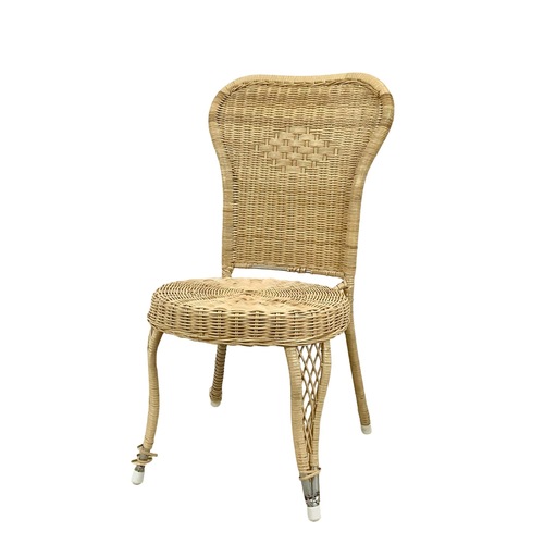 Used Vintage Wicker & Rattan Side Chair with Cushion for sale on AptDeco