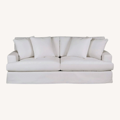 Used Macy's Brenalee Performance Fabric Slipcover Sofa for sale on AptDeco