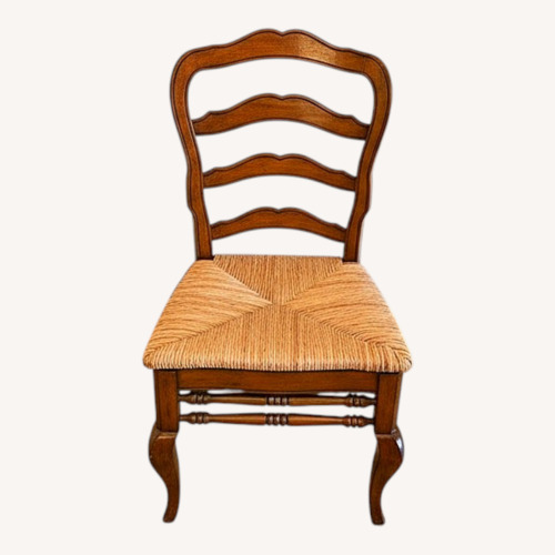 Used Ballard Designs Set of 6 Dining Chairs with Rush Seats for sale on AptDeco